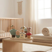 Brinquedo Montessori de Madeira Encaixe e Equilíbrio Jardim Educativo Brinquedos de Madeira 15 Kabannas 