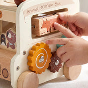 Brinquedo Montessori Multifuncional de Madeira Ônibus Sensorial Educativo Brinquedos de Madeira 08 Kabannas 