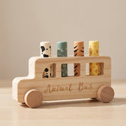 Brinquedo Montessori Ônibus Animal Pop-Up de Madeira Educativo Brinquedos de Madeira 14 Kabannas 