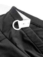 Calça Gestante 2 em 1 com Saia Sobreposta e Cós Alto - Preto