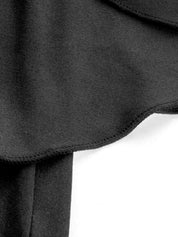 Calça Gestante 2 em 1 com Saia Sobreposta e Cós Alto - Preto