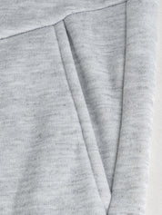 Calça Jogger Gestante de Moletom Cós Alto com Bolsos - Cinza