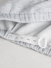 Calça Jogger Gestante de Moletom Cós Alto com Bolsos - Cinza