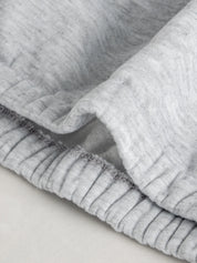 Calça Jogger Gestante de Moletom Cós Alto com Bolsos - Cinza