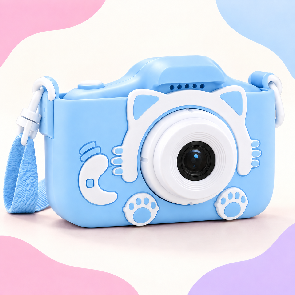 Câmera digital infantil Gatinho Azul