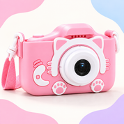 Câmera digital infantil Gatinho Rosa