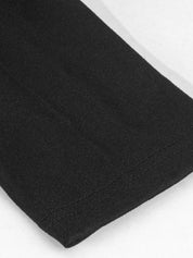 Camiseta Gestante Manga Longa Gola Alta com Torção Frontal - Preto