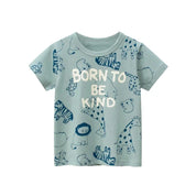 Camiseta Infantil Estampada de Algodão Camiseta Infantil 01 Kabannas Seja gentil 1-2 Anos 