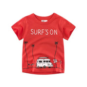 Camiseta Infantil Estampada de Algodão Camiseta Infantil 01 Kabannas Surf ligado 1-2 Anos 