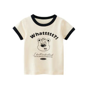 Camiseta Infantil Estampada de Algodão Camiseta Infantil 01 Kabannas Urso confuso 1 1-2 Anos 