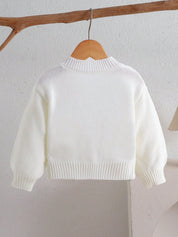 Cardigan Bebê Menina Tricô com Laços 004 Cardigan Menina 01 Kabannas 