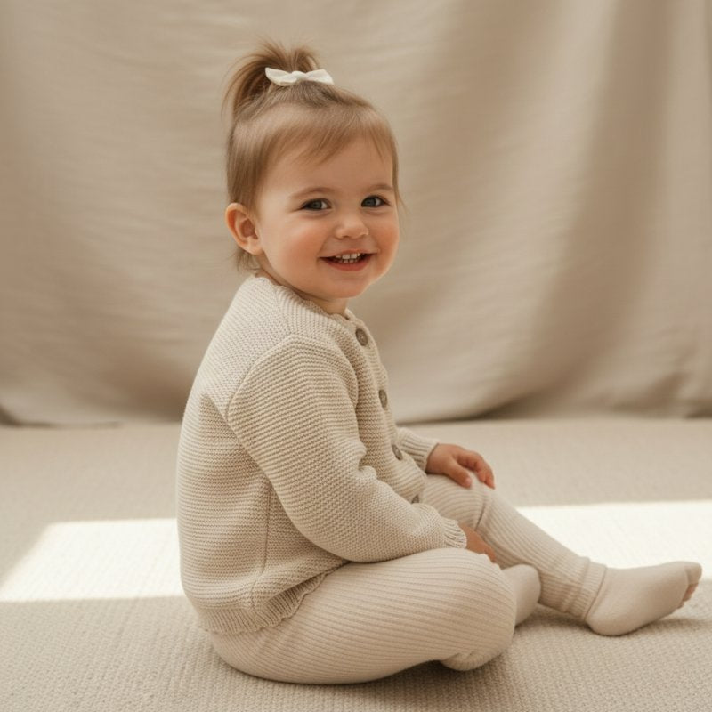 Cardigan de Algodão Vintage para Bebês Moda Vintage Infantil 02 Kabannas 