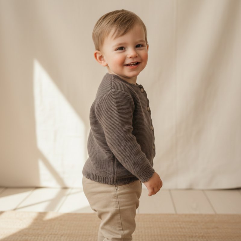 Cardigan de Algodão Vintage para Bebês Moda Vintage Infantil 02 Kabannas 