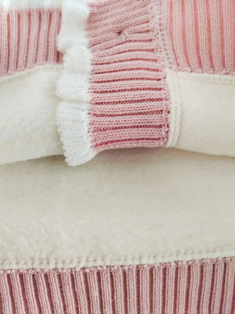 Cardigan Infantil Feminino Tricô Estampa Morango Babado Cardigan Infantil 01 Kabannas 