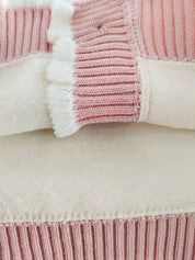 Cardigan Infantil Feminino Tricô Estampa Morango Babado Cardigan Infantil 01 Kabannas 