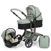 Carrinho de Bebê Kidilo 3 em 1 609C Carrinho de Bebê 200 Kabannas Verde sage 