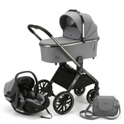 Carrinho de Bebê Kidilo 3 em 1 G100 Carrinho de Bebê 100 Kabannas Cinza 