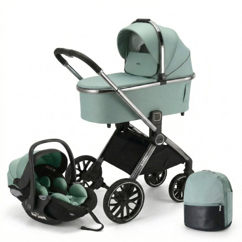 Carrinho de Bebê Kidilo 3 em 1 G100 Carrinho de Bebê 100 Kabannas Verde 