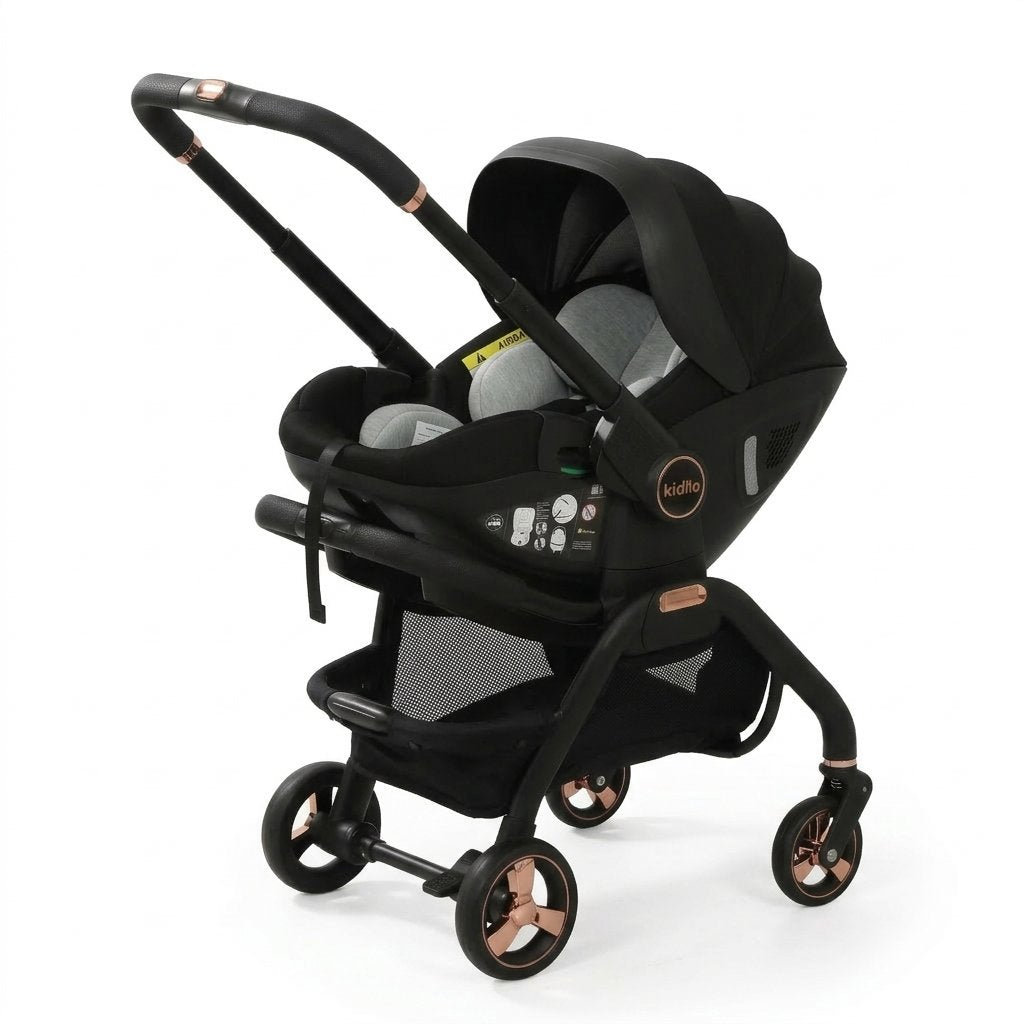 Carrinho de Bebê Kidilo 3 em 1 S366 Carrinho de Bebê 400 Kabannas Preto 