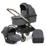 Carrinho de Bebê Kidilo D900 3 em 1 Carrinho de Bebê 300 Kabannas Cinza escuro 