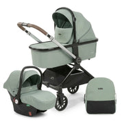 Carrinho de Bebê Kidilo D900 3 em 1 Carrinho de Bebê 300 Kabannas Verde sage 