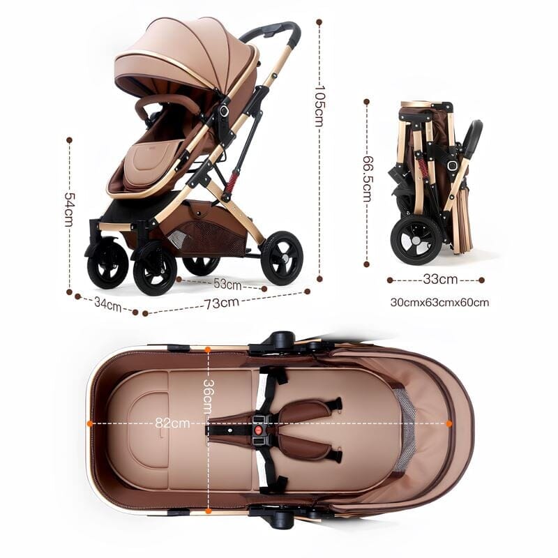 Carrinho de Bebê para Gêmeos com Bebê Conforto - Belecoo Twins Carrinho de Bebê 18 Kabannas 