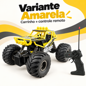 Variante amarela do carrinho off-road com controle remoto