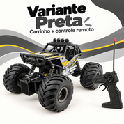Variante preta do carrinho off-road com controle remoto