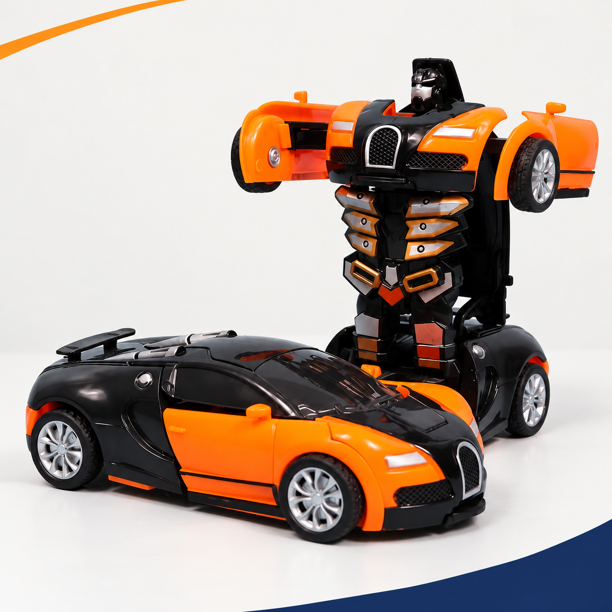 Carrinho robô Bugatti laranja