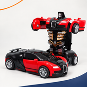 Carrinho robô Bugatti vermelho