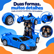 Detalhes do carrinho que se transforma em robô
