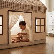 Casinha Barraca Infantil Tenda de Brincar Xadrez com Cortina Cabana Infantil 06 Kabannas 