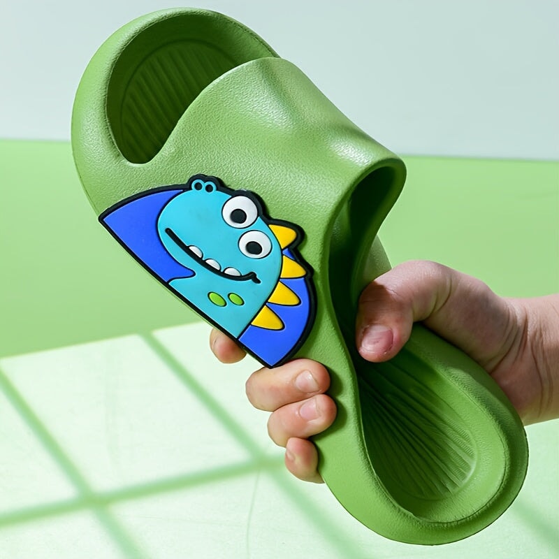 Chinelo Slide Infantil Dinossauro Sola Grossa Macio Antiderrapante Calçado Infantil 10 Kabannas 