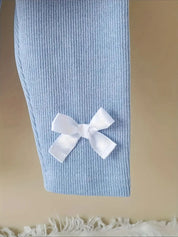 Conjunto 2 Peças Bebê Menina Blusa Manga Longa com Laços Calça Canelada Conjunto Menina 11 Kabannas 