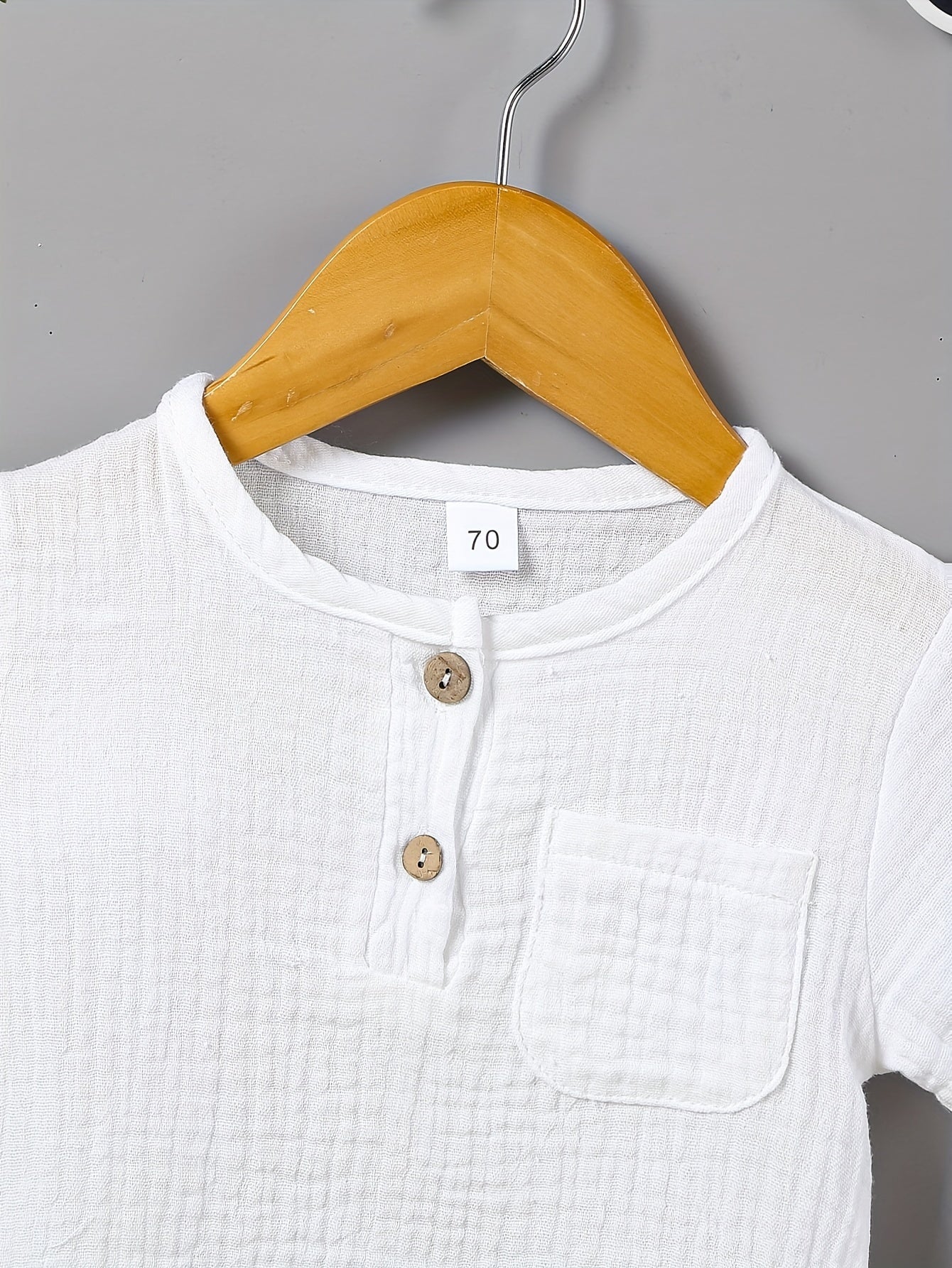Conjunto 2 Peças Bebê Menino Camiseta Manga Curta e Shorts Musseline Conjunto Menino 20 Kabannas 