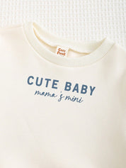 Conjunto 2 Peças Bebê Menino Moletom Cute Baby e Calça Canelada 001 Conjunto Menino 05 Kabannas 