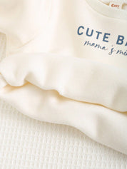 Conjunto 2 Peças Bebê Menino Moletom Cute Baby e Calça Canelada 001 Conjunto Menino 05 Kabannas 