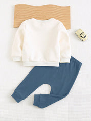 Conjunto 2 Peças Bebê Menino Moletom Cute Baby e Calça Canelada 001 Conjunto Menino 05 Kabannas 