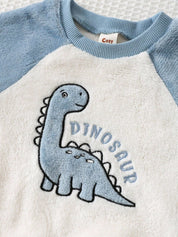 Conjunto 2 Peças Bebê Menino Moletom Manga Longa Felpudo Dinossauro 001 Conjunto Menino 07 Kabannas 