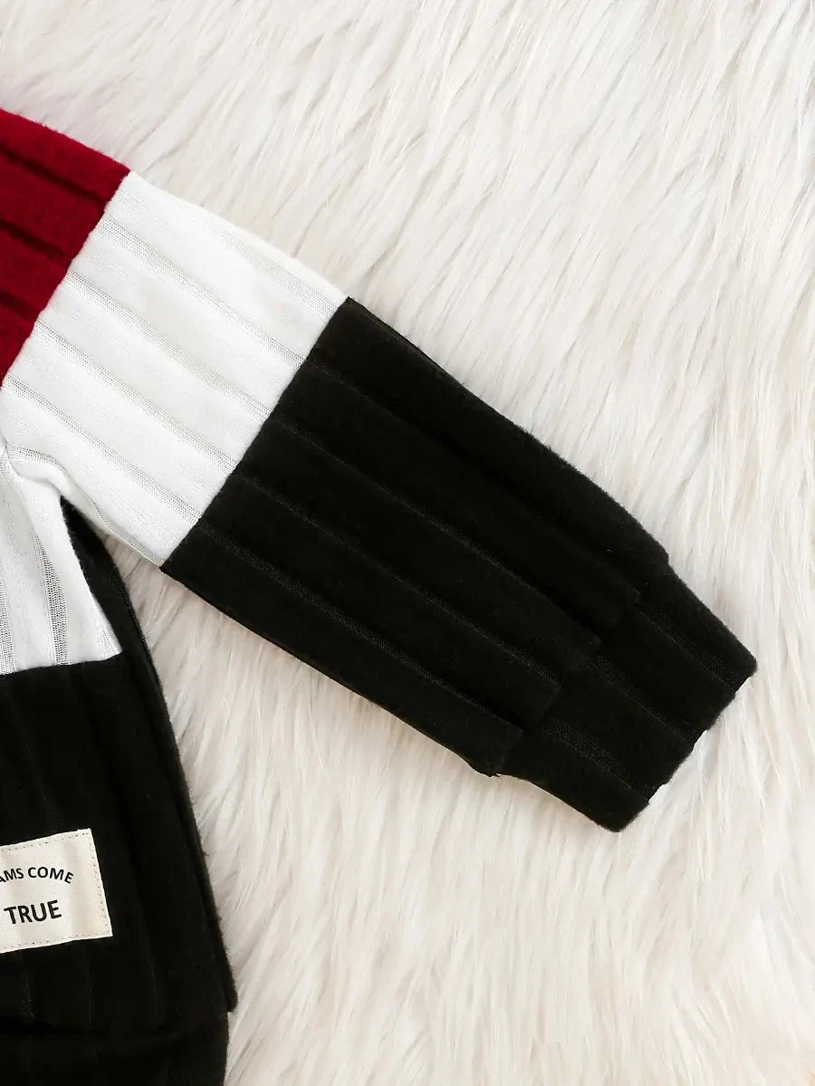 Conjunto 2 Peças Infantil Menino Moletom Canelado Colorblock Blusa Manga Longa e Calça Jogger Conjunto Menino 13 Kabannas 