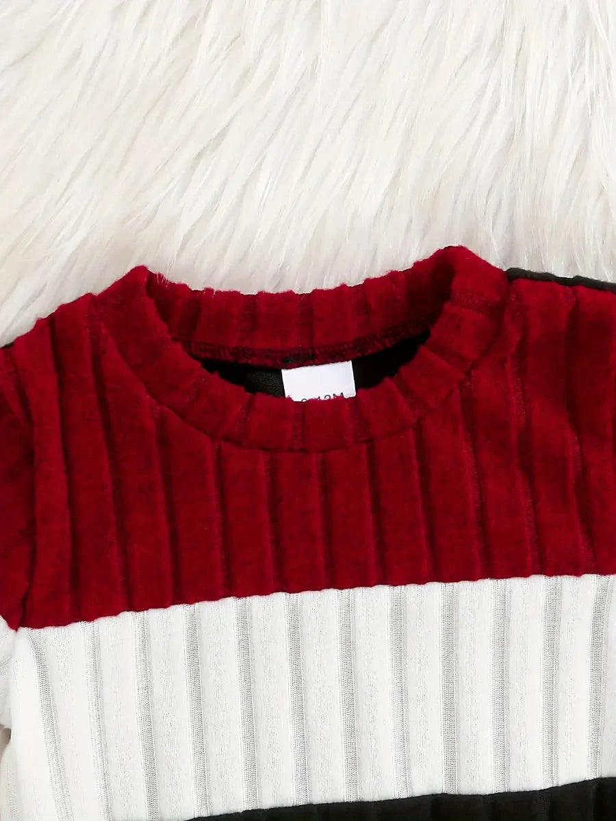 Conjunto 2 Peças Infantil Menino Moletom Canelado Colorblock Blusa Manga Longa e Calça Jogger Conjunto Menino 13 Kabannas 