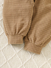 Conjunto 3 Peças Bebê Menino Camisa Colete Waffle e Calça Elástica Urso Conjunto Menino 24 Kabannas 