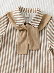 Conjunto 3 Peças Bebê Menino Camisa Listrada e Shorts com Lenço 001 Conjunto Menino 09 Kabannas 