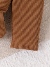 Conjunto Bebê 2 Peças Moletom Urso Bordado Camada Sobreposta Xadrez e Calça Canelada Conjunto Menino 10 Kabannas 