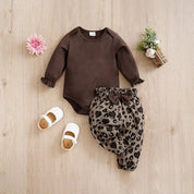 Conjunto Bebê Algodão Estampa Leopardo Conjunto Infantil Menina 12 Kabannas 0-3 Meses (59 cm) 