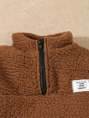 Conjunto Bebê Fleece 2 Peças Blusa Gola Alta Zíper e Calça Jogger Conjunto Menino 22 Kabannas 