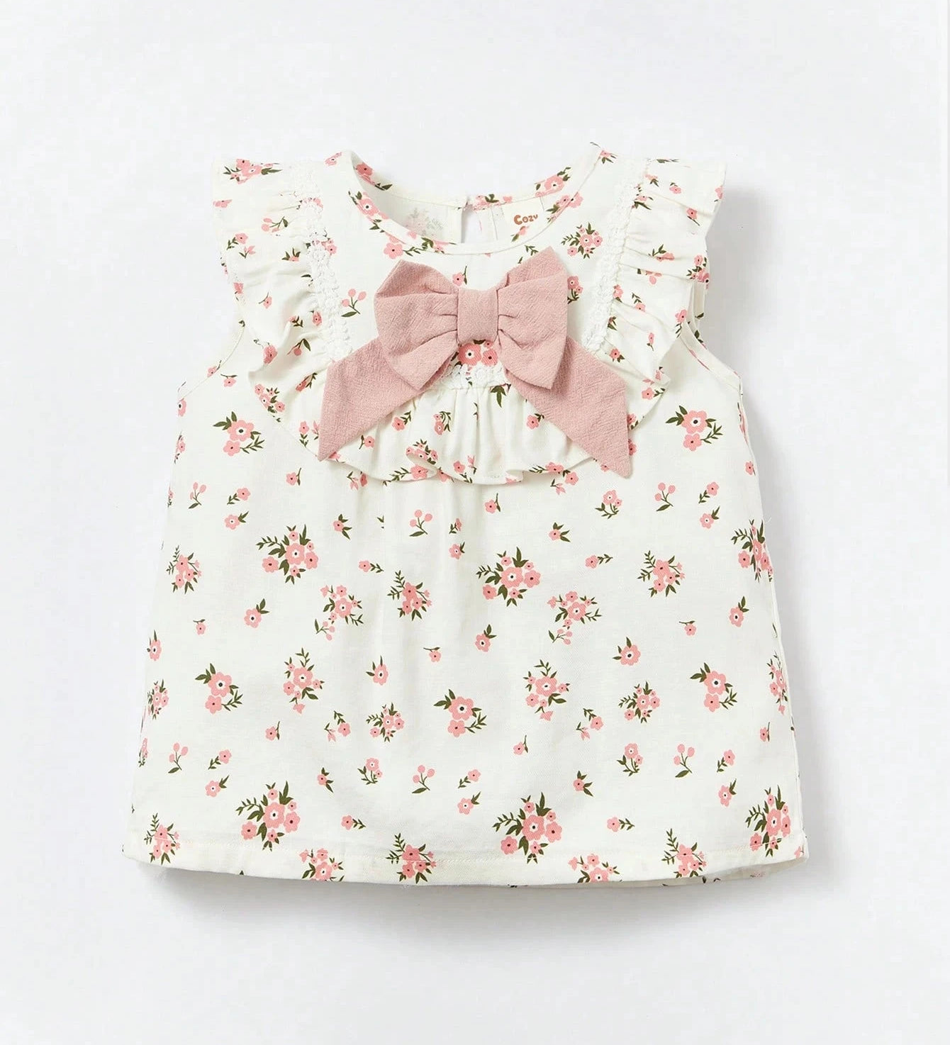 Conjunto Bebê Menina Blusa Floral com Babado e Shorts 004 Conjunto Menina 22 Kabannas 