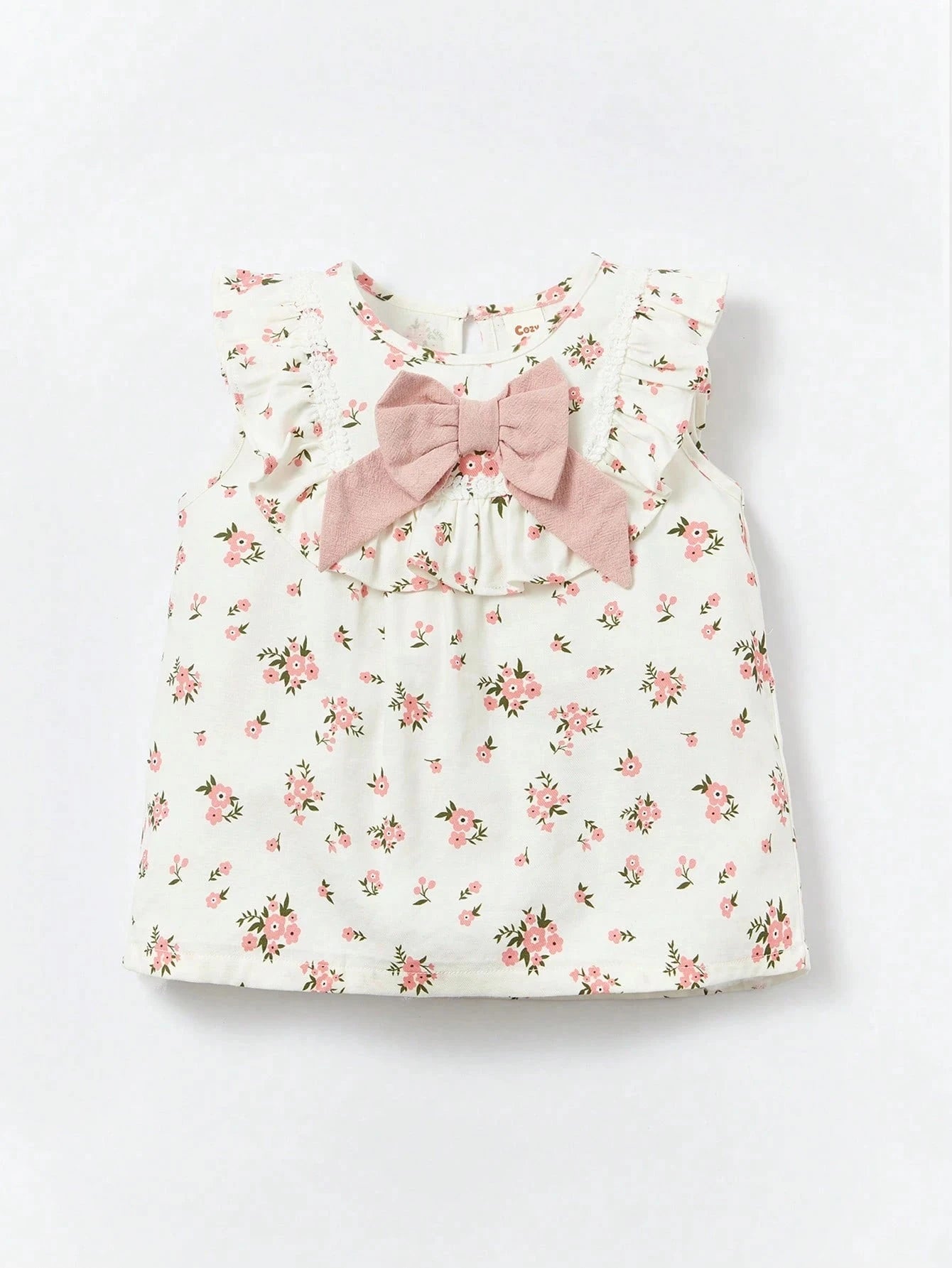 Conjunto Bebê Menina Blusa Floral com Babado e Shorts 004 Conjunto Menina 22 Kabannas 