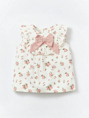 Conjunto Bebê Menina Blusa Floral com Babado e Shorts 004 Conjunto Menina 22 Kabannas 