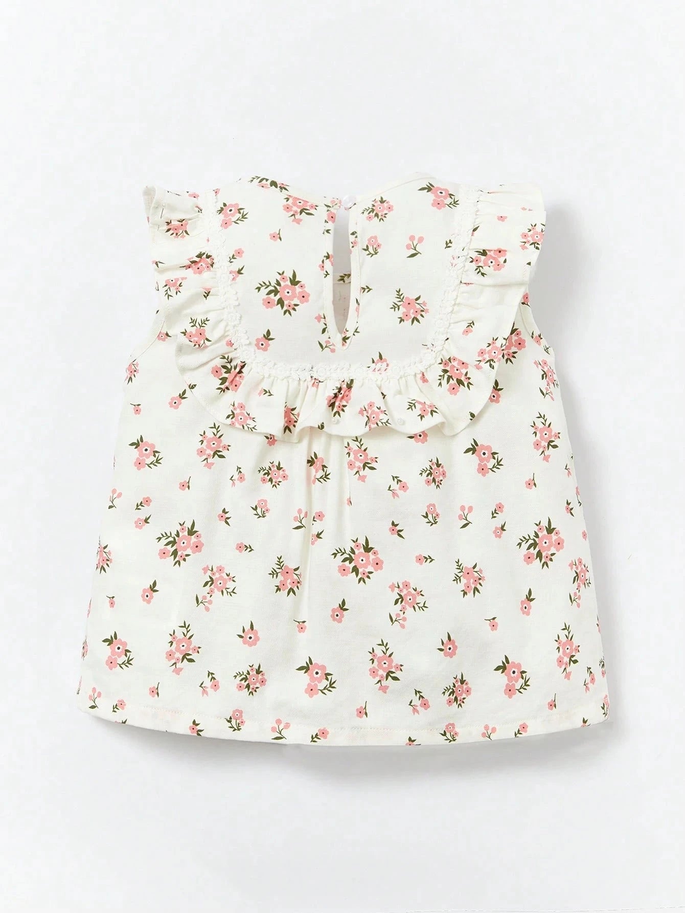 Conjunto Bebê Menina Blusa Floral com Babado e Shorts 004 Conjunto Menina 22 Kabannas 